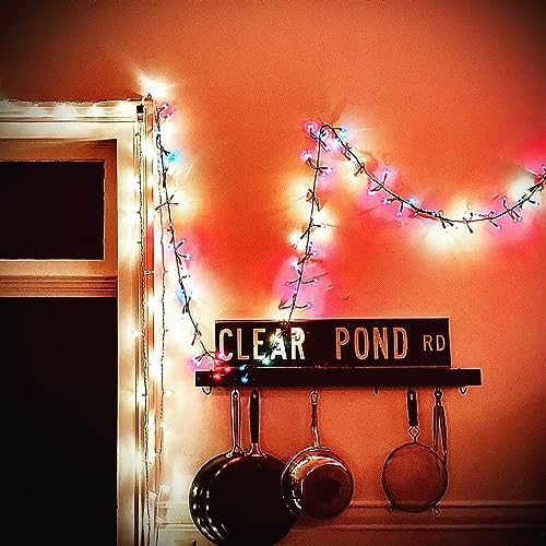 Album cover for Kristin Hersh’s “Clear Pond Road” with lights and cookware.