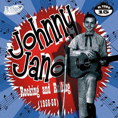 CD cover for Johnny Jano’s “Rocking And Rolling” featuring a musician with guitar.