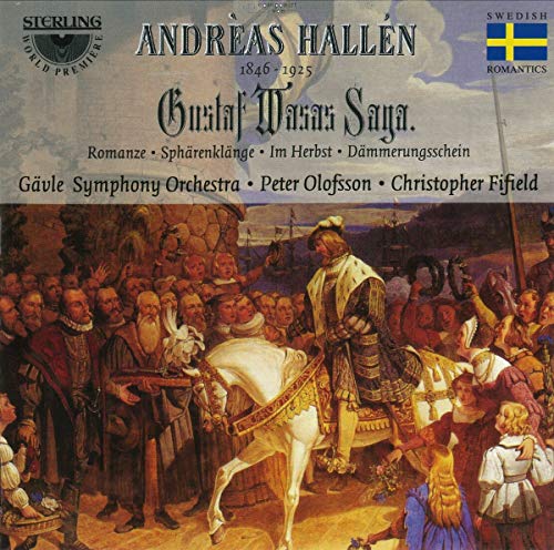 CD cover: painting of Gustaf Vasa on horseback with a crowd.