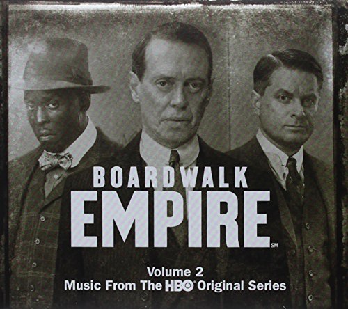 CD cover for "Boardwalk Empire Volume 2" featuring three men in suits.