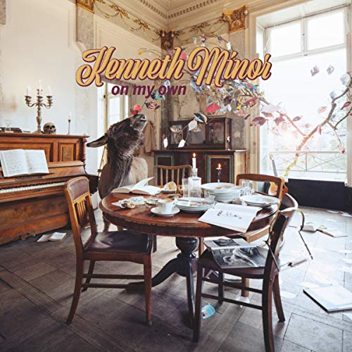 Album cover for Kenneth Minor’s “On My Own” featuring a donkey at a table.