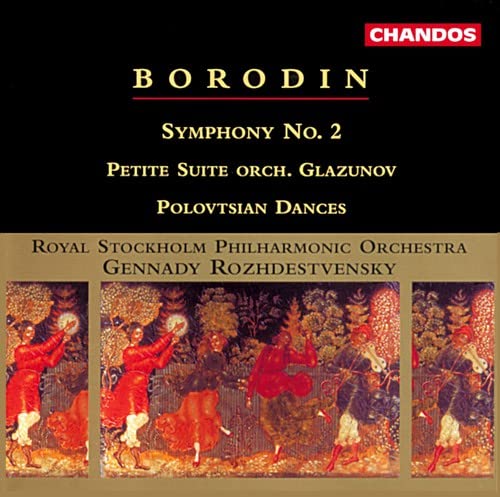 CD cover for Borodin’s Symphony No. 2, featuring tapestry details.