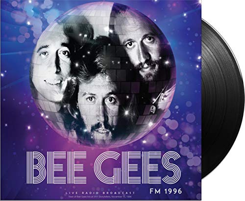 Bee Gees FM 1996 vinyl record cover with disco ball and band portraits.