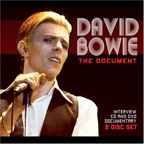 David Bowie album cover, "The Document," featuring a portrait of Bowie.