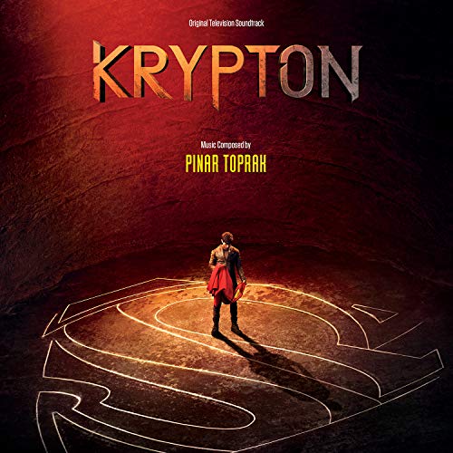 Krypton" vinyl record cover with a figure standing on a Superman symbol.