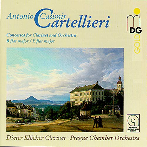 CD cover: landscape painting with a castle, text naming composer Cartellieri.