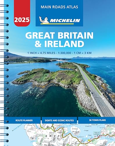 Great Britain & Ireland 2025 - Mains Roads Atlas (A4-Spiral)