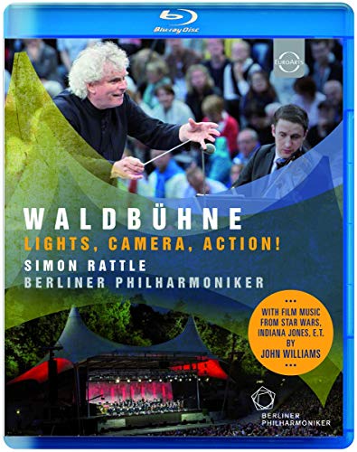Blu-ray cover featuring conductor Simon Rattle and an orchestra stage.