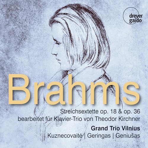 CD cover: sketched portrait with “Brahms” in gold lettering.