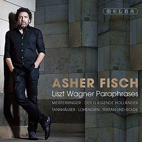 CD cover featuring pianist Asher Fisch in front of a brick wall.