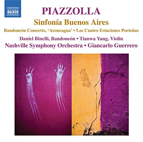 CD cover for Piazzolla’s Sinfonía Buenos Aires with abstract hand imagery.