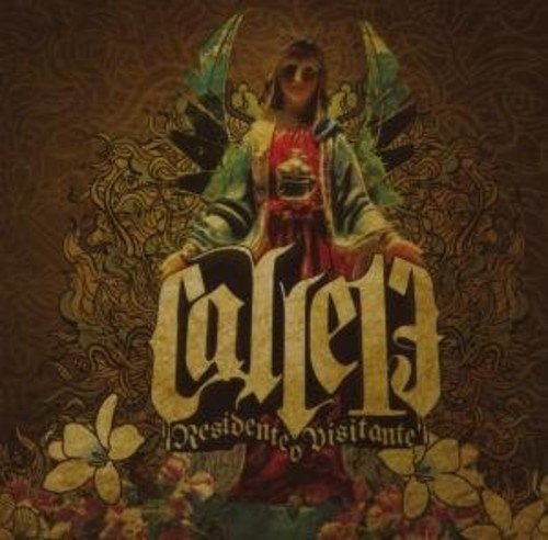 Calle 13 album cover: woman with wings, ornate floral background.