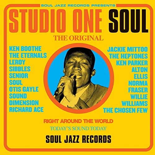 Vinyl record cover: Studio One Soul compilation with portrait of Ken Boothe.
