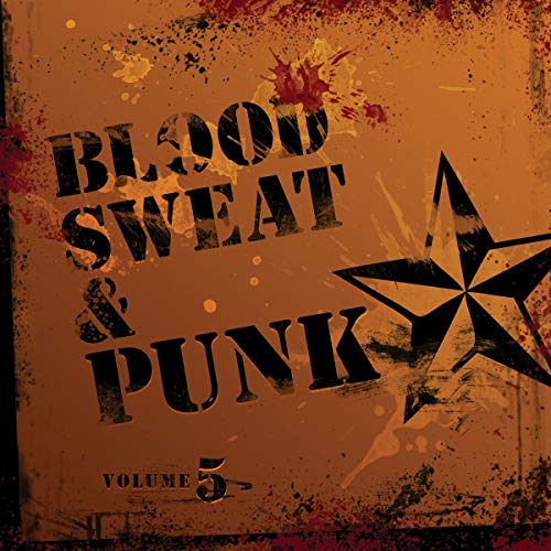 CD cover for “Blood. Sweat And Punk Vol 5” with star and splatters.