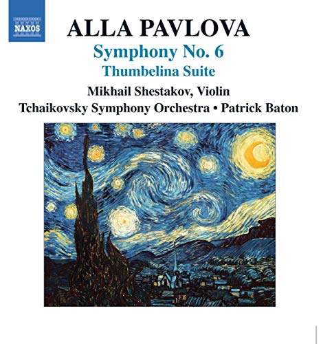CD cover for Tchaikovsky’s Symphony No. 6 with a starry night painting.