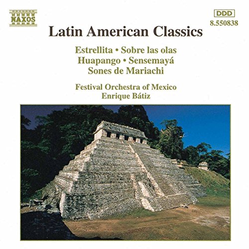 CD cover for “Latin American Classics, Vol.1” featuring a Mayan pyramid.