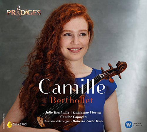 CD cover featuring young violinist Camille Berthollet with long red hair.