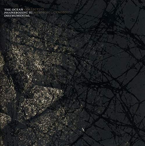 CD cover with dark, textured rock-like pattern and band title.