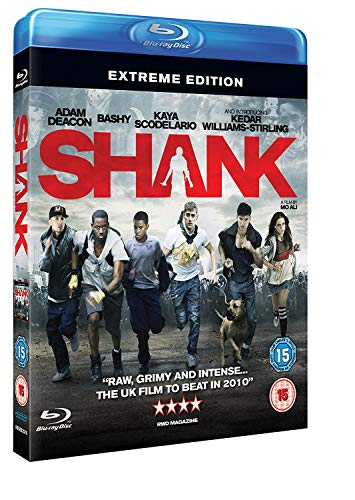 Shank" Blu-ray cover featuring a group of young people running in a city.