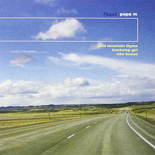 CD cover: highway receding into a blue sky with white clouds.