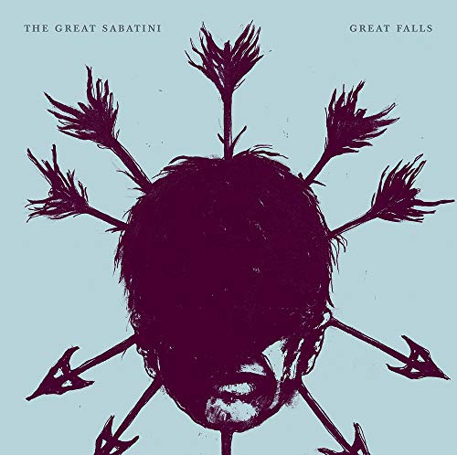 Album cover for The Great Sabatini’s “Split” featuring a head with arrows.