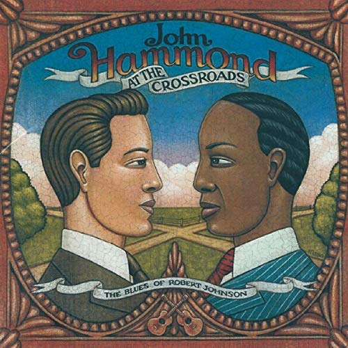 CD cover: two men’s profiles face each other over a rural landscape.