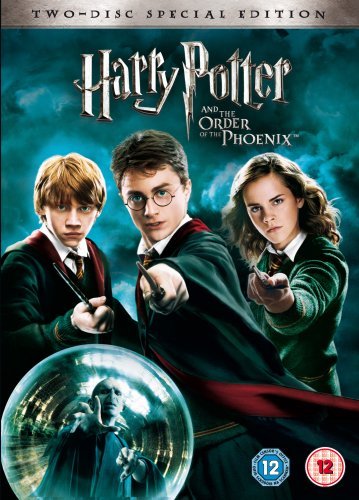 DVD cover featuring Harry, Ron, and Hermione with wands raised.