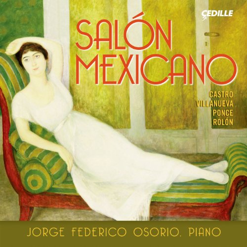 CD cover: woman reclining on a green sofa, text “Salón Mexicano”.