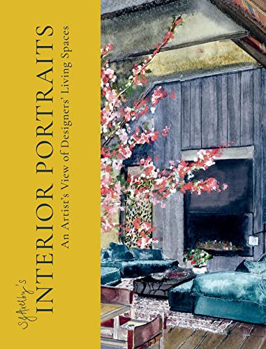 Book cover: watercolor painting of a stylish interior living space.