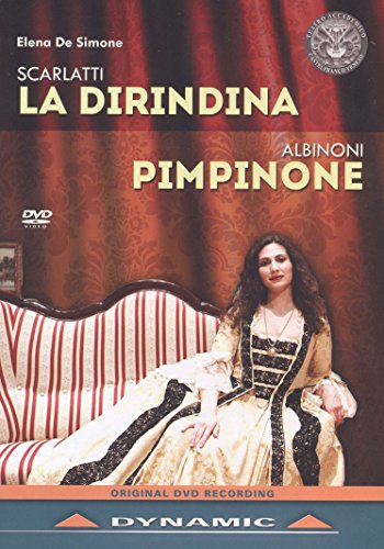 DVD cover for "La Dirindina/Pimpinone" featuring a woman in period costume.