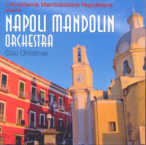 “Ciao Christmas” CD cover featuring a Neapolitan cityscape and clock tower.