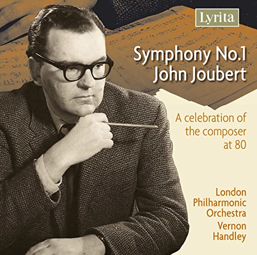 CD cover featuring portrait of composer John Joubert in glasses.