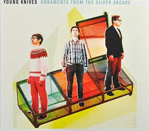 CD cover for Young Knives’ “Ornaments From The Silver Arcade” featuring three men.