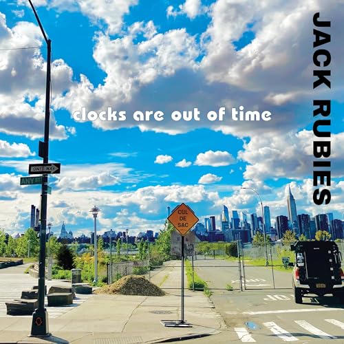 CD cover for Jack Rubies, showing a city street under a cloudy sky.