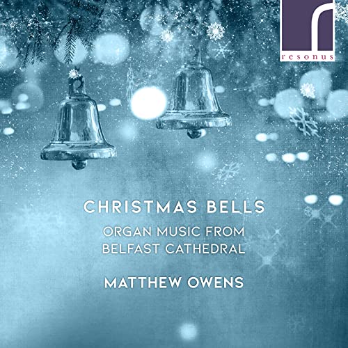 CD cover with winter scene of bells and text “Christmas Bells”.