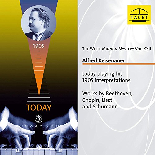 CD cover featuring portrait of Alfred Reisenauer and piano hands.
