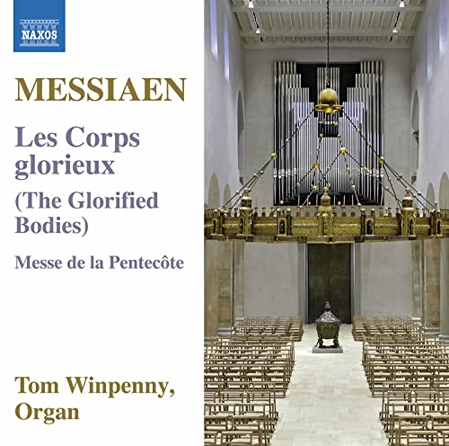 CD cover featuring a large church organ and text: "Messiaen, Tom Winpenny.