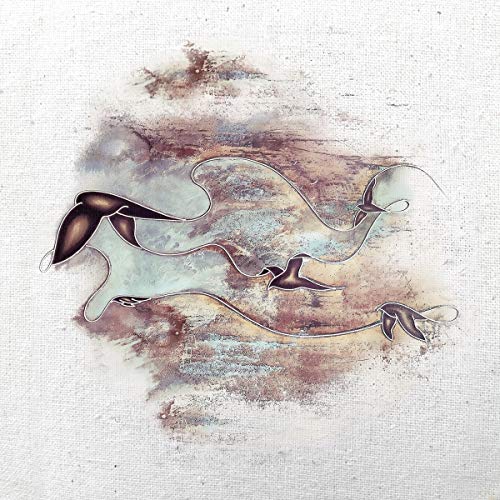 CD cover with abstract watercolor painting of birds in flight.