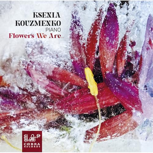 CD cover featuring a close-up of red and purple flowers with snow.
