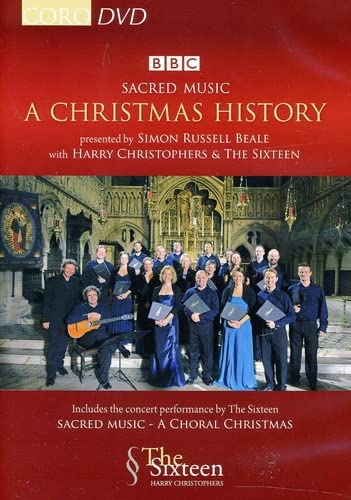 DVD cover for "A Christmas History" featuring a choir and church interior.