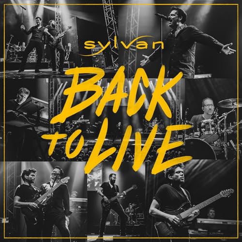 Sylvan “Back To Live” CD cover featuring a band performing onstage.