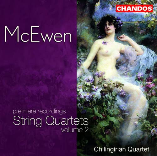 CD cover for McEwen string quartets, featuring a painting of a woman.