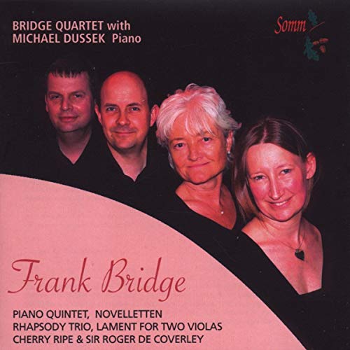 CD cover featuring four musicians and text naming Frank Bridge and Bridge Quartetdussek.