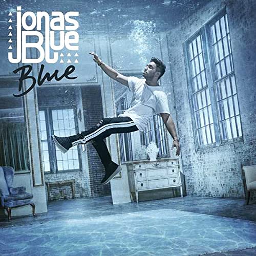 Album cover for Jonas Blue’s “Blue” featuring a man seemingly underwater.