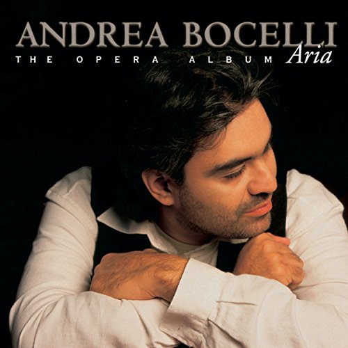 Andrea Bocelli album cover: portrait of the singer in dark clothing.