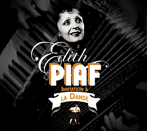 Edith Piaf portrait over accordion keys, album cover for “Invitation A La Danse.”