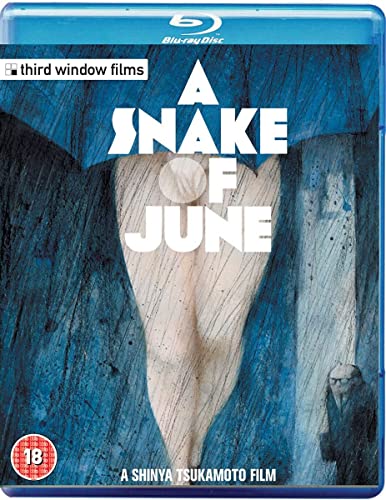 Blu-ray cover for "A Snake of June" featuring abstract shapes and a man.