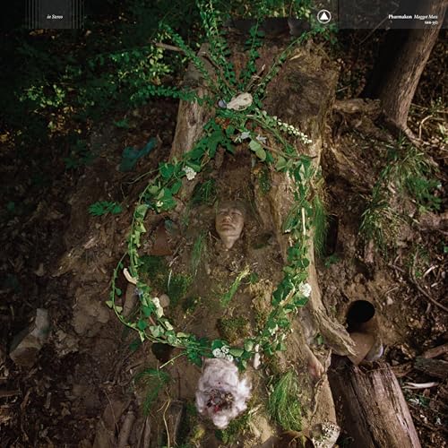 CD cover: a sculpted face emerging from a decaying tree, adorned with vines.