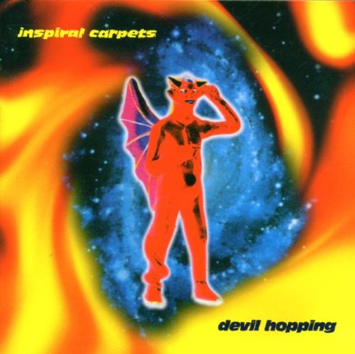 CD cover for Inspiral Carpetsā āDevil Hoppingā featuring a red devil figure.