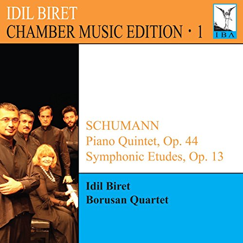 CD cover featuring a chamber music quartet and composer Schumann.